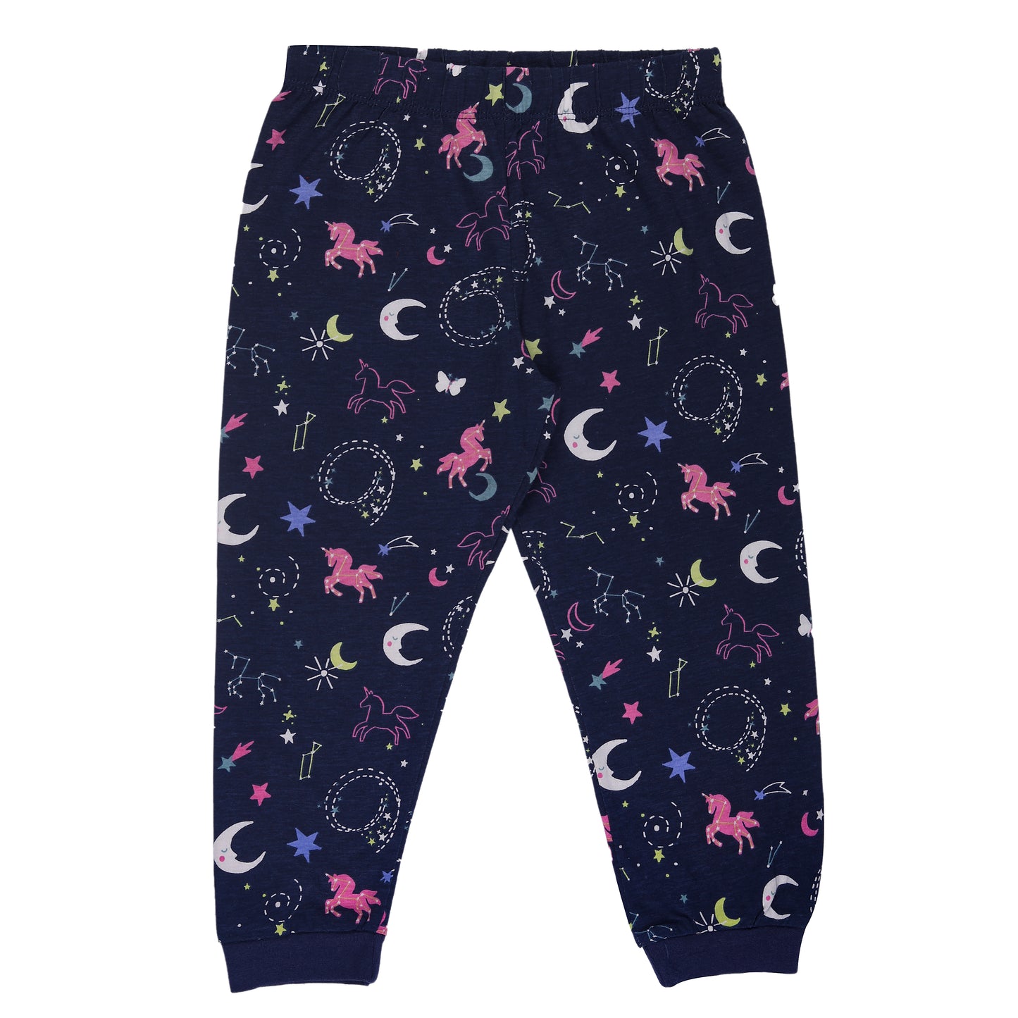 Unicorn Print Glow In Dark Night Suit Travelling Loungewear & Pyjama Set