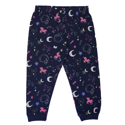 Unicorn Print Glow In Dark Night Suit Travelling Loungewear & Pyjama Set