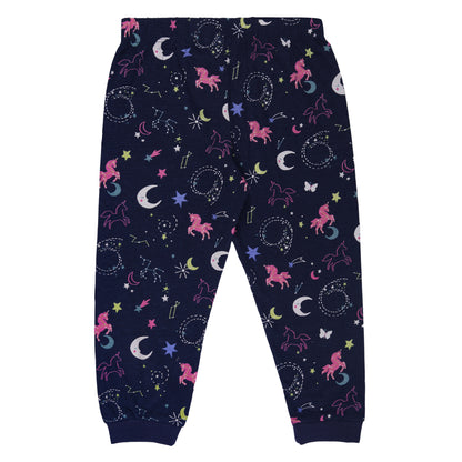 Unicorn Print Glow In Dark Night Suit Travelling Loungewear & Pyjama Set