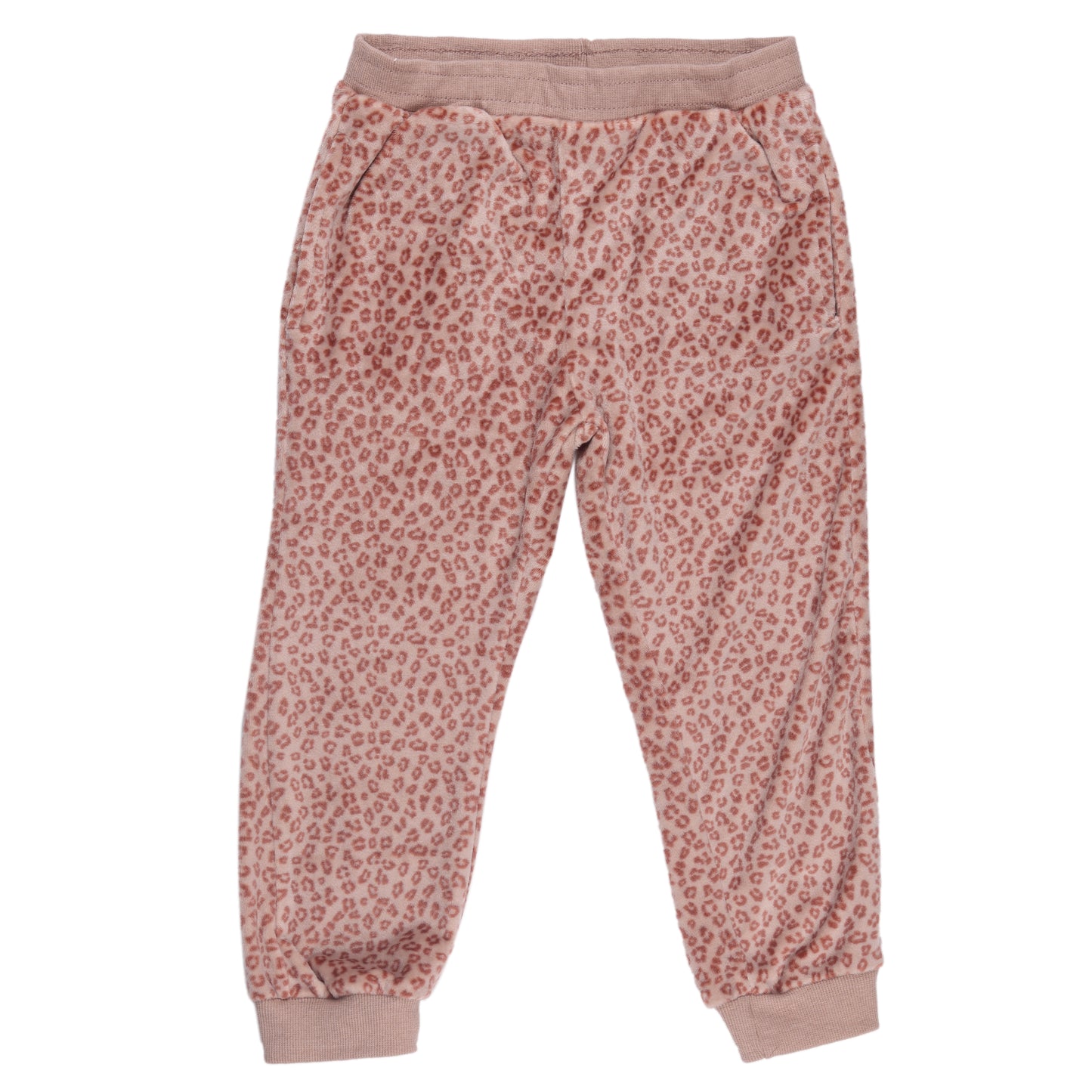 Leopard Print Knitted Velvet Legging Cum Capri With Pockets