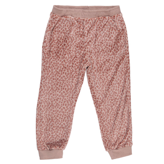 Leopard Print Knitted Velvet Legging Cum Capri With Pockets