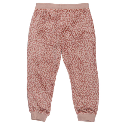 Leopard Print Knitted Velvet Legging Cum Capri With Pockets