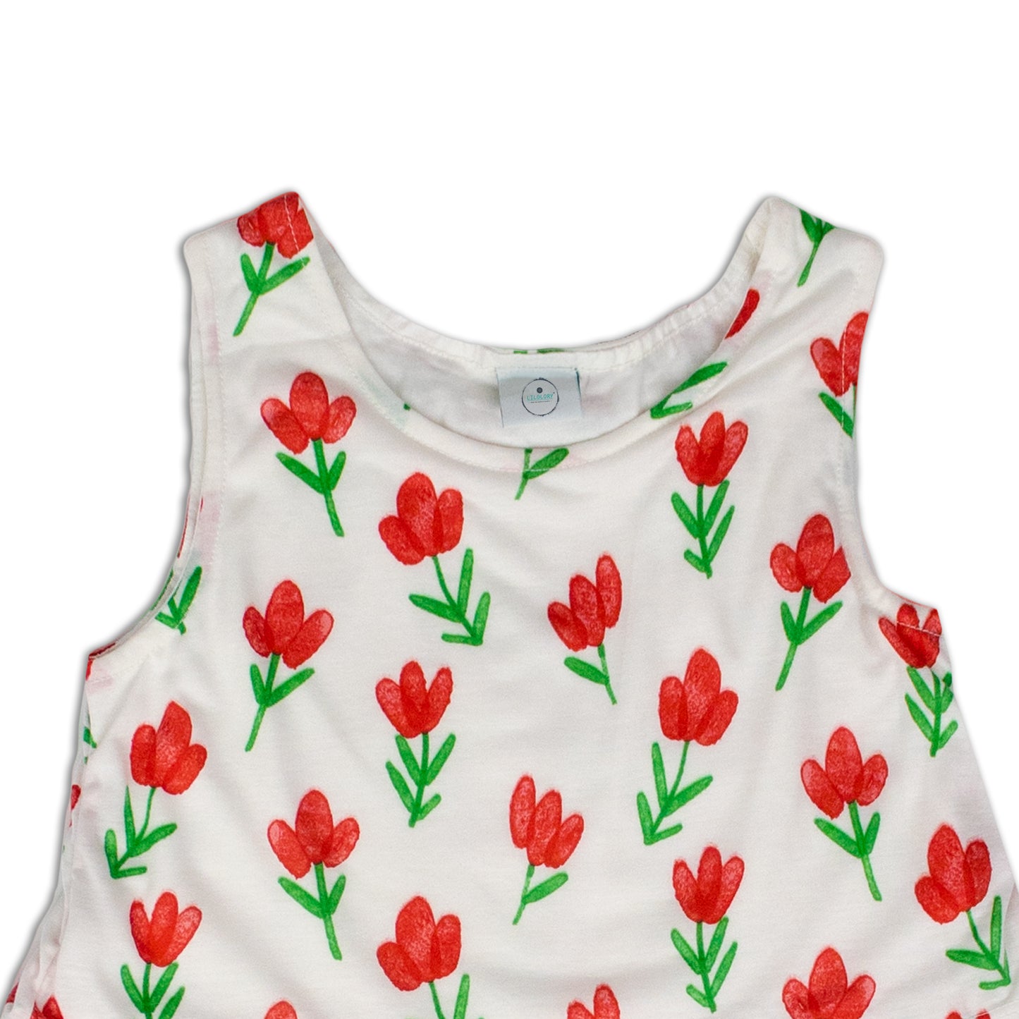 Cute Girl Flower Print Pleated Outing Knit Dress