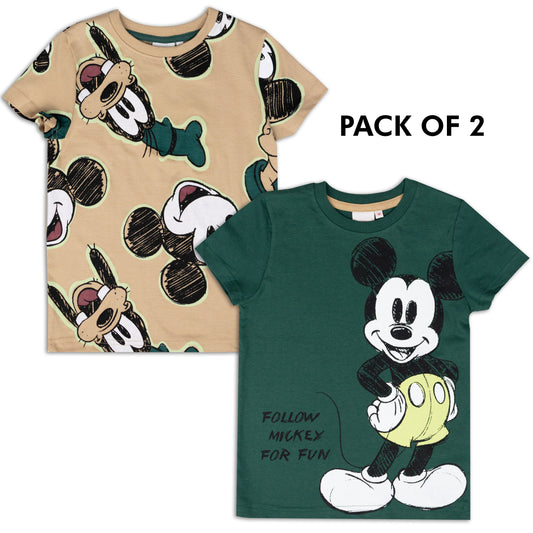 Disney Follow Mickey And Goofy Pack Of 2 T Shirts