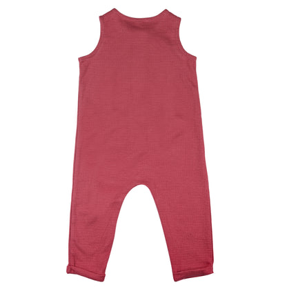 Sleeveless Rompers Cum Dungaree Suit With Pocket