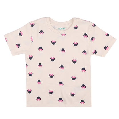 Minnie Mouse Printed Loungewear And Outing Shorty Set