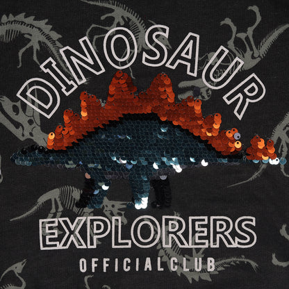 Dinasour Explorer Sequin Baby Knitted Travelling Warmer Outing & Loungewear Set