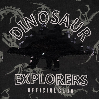 Dinasour Explorer Sequin Baby Knitted Travelling Warmer Outing & Loungewear Set