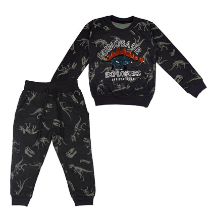 Dinasour Explorer Sequin Baby Knitted Travelling Warmer Outing & Loungewear Set