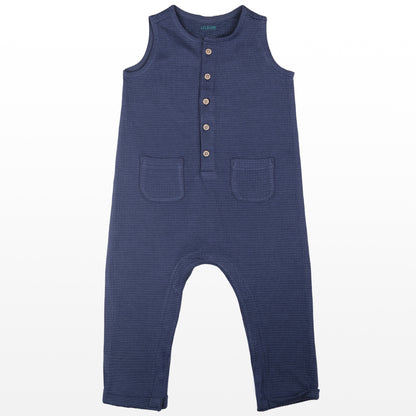 Sleeveless Rompers Cum Dungaree Suit With Pocket