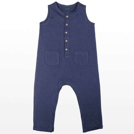 Sleeveless Rompers Cum Dungaree Suit With Pocket