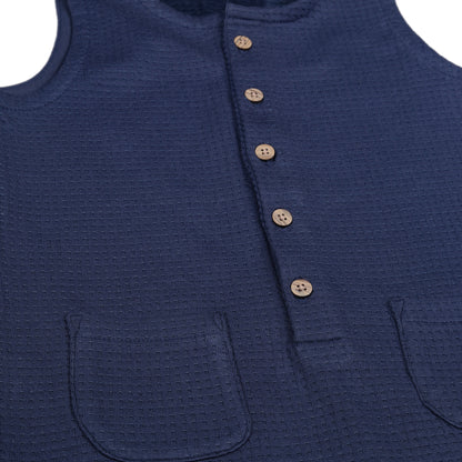 Sleeveless Rompers Cum Dungaree Suit With Pocket