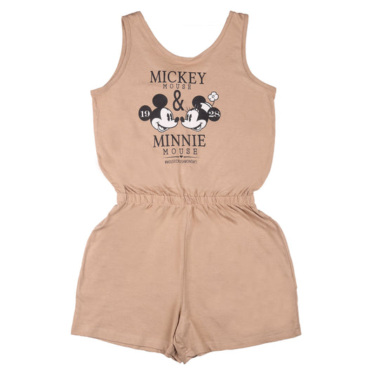Mickey Minnie Girls Sleeveless Play And Jumpsuit