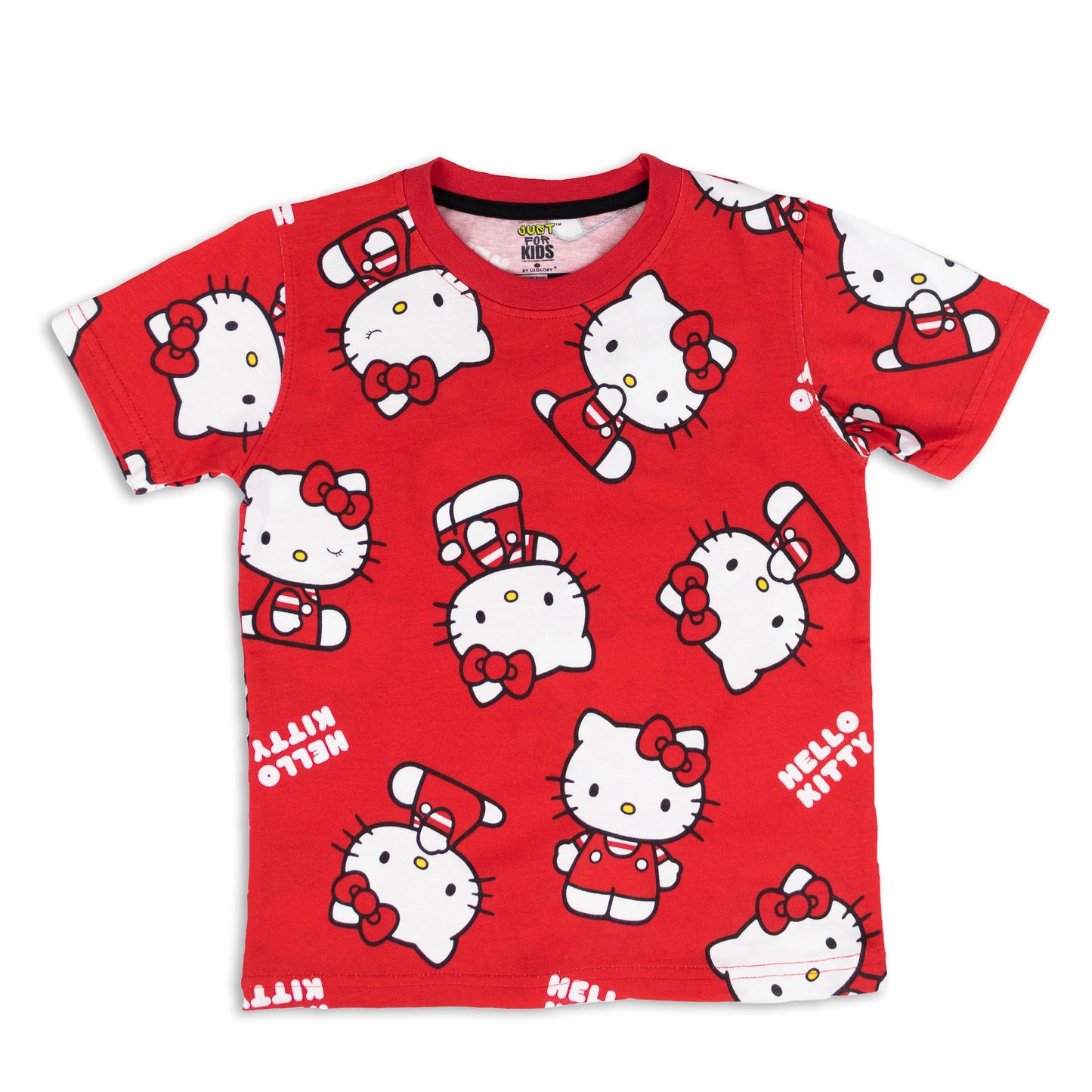 Hello Kitty Super Soft Pure Cotton Night Suit Lazy Loungewear Pyjama Set Red