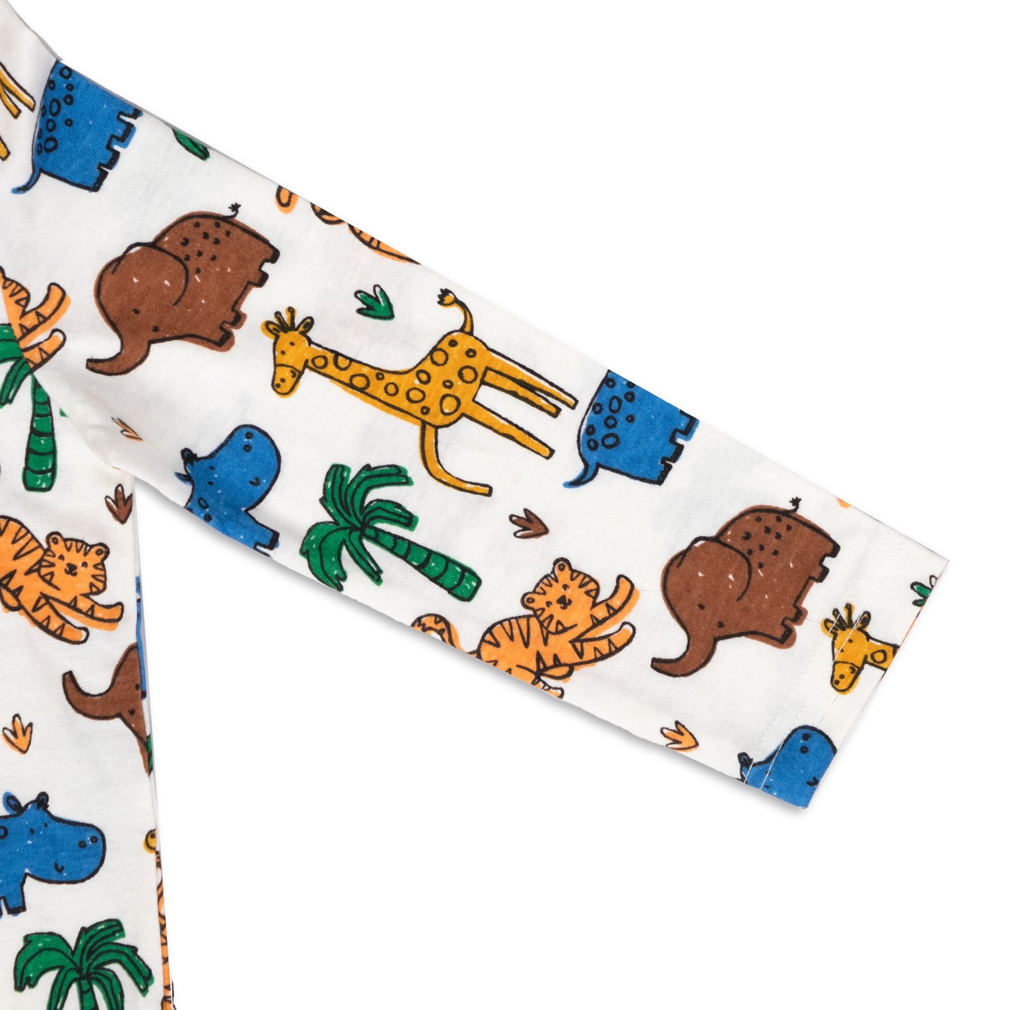 Jungle Animal Safari Print Super Soft Pure Cotton Night Suit Lazy Loungewear Pyjama Set