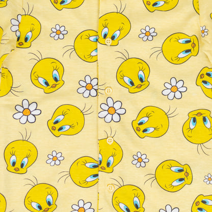 My Tweety Super Soft Pure Cotton Night Suit Lazy Loungewear Pyjama Set Yellow