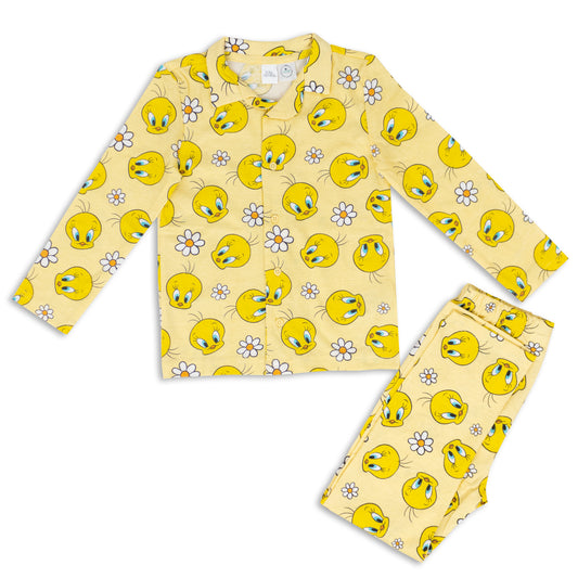My Tweety Super Soft Pure Cotton Night Suit Lazy Loungewear Pyjama Set Yellow