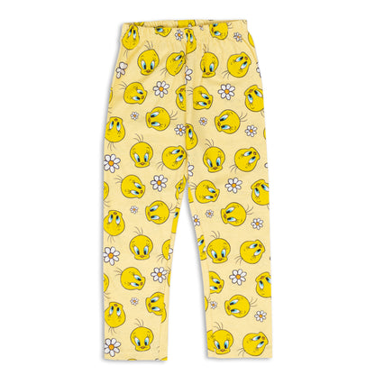 My Tweety Super Soft Pure Cotton Night Suit Lazy Loungewear Pyjama Set Yellow