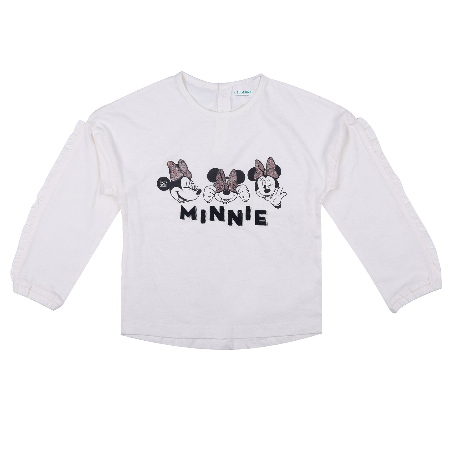 Disney Minnie Girls White Casual And Outing Top