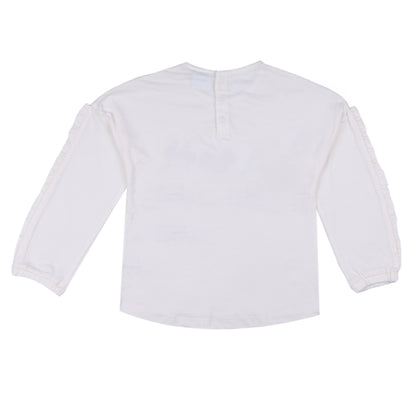 Disney Minnie Girls White Casual And Outing Top