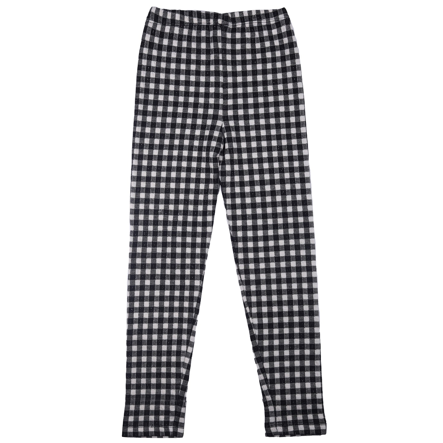 Black & White Checked Legging Cum Capri Pant