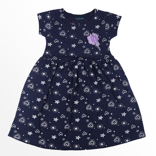 Star Of My Heart Printed Girl Outing Dress