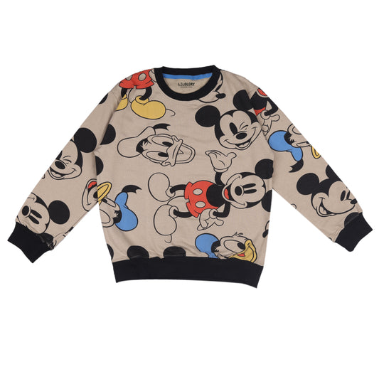 Mickey Donald Printed Boys Outing Knitted Travelling Warmer And Sweatshirt