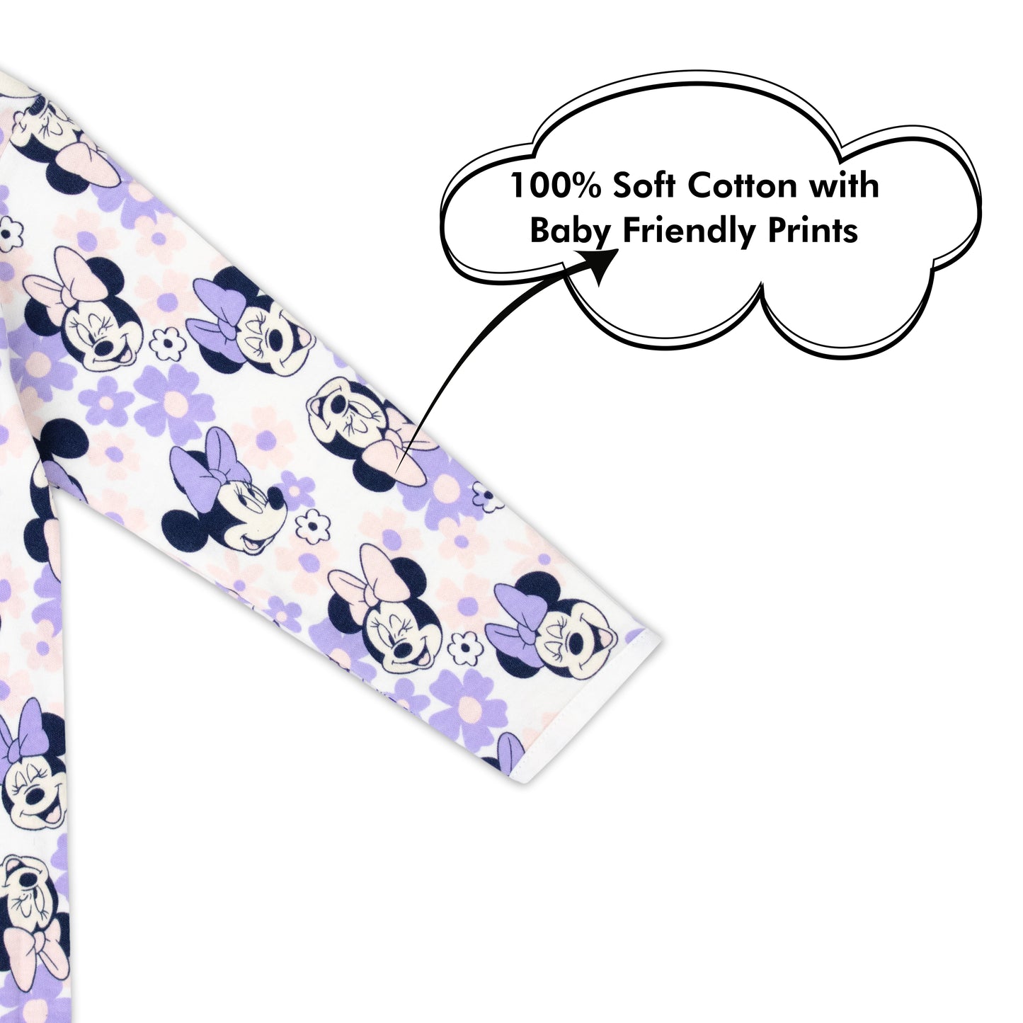 Disney Minnie Character Print Baby All Season Romper