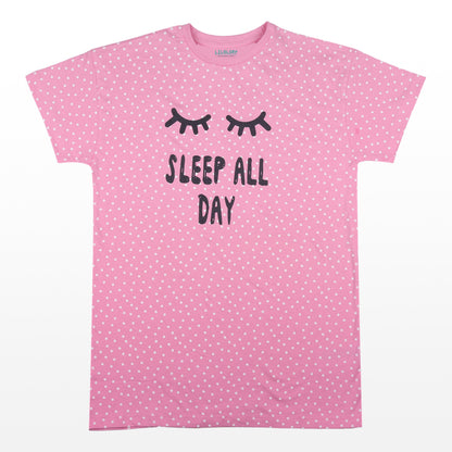 Sleep All Day Like 5% Awake Girls Long Loungewear Set of 2 Piece.