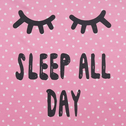 Sleep All Day Like 5% Awake Girls Long Loungewear Set of 2 Piece.