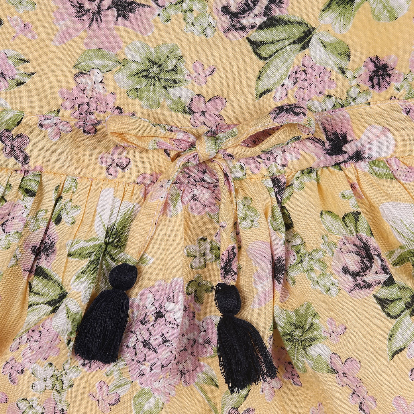 Floral Print Princess Dress with Fly Sleeve Vintage And Party Wear