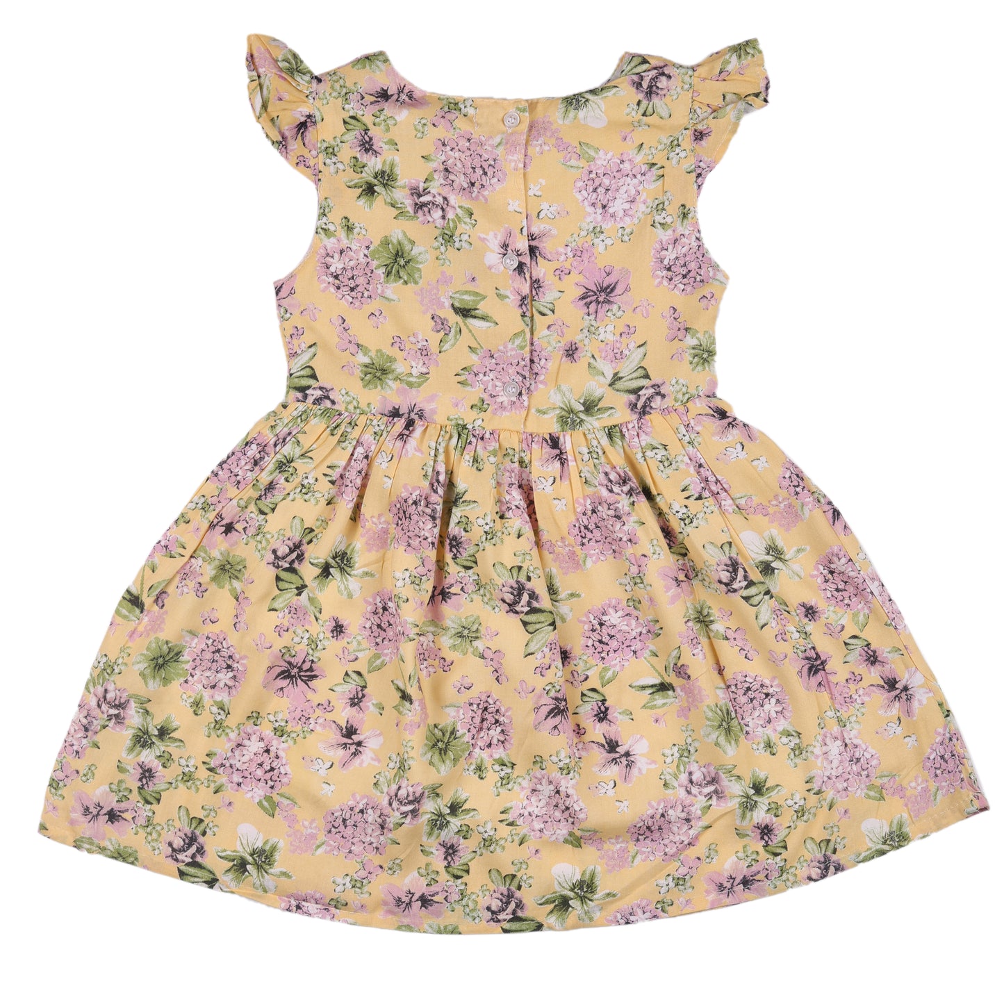 Floral Print Princess Dress with Fly Sleeve Vintage And Party Wear