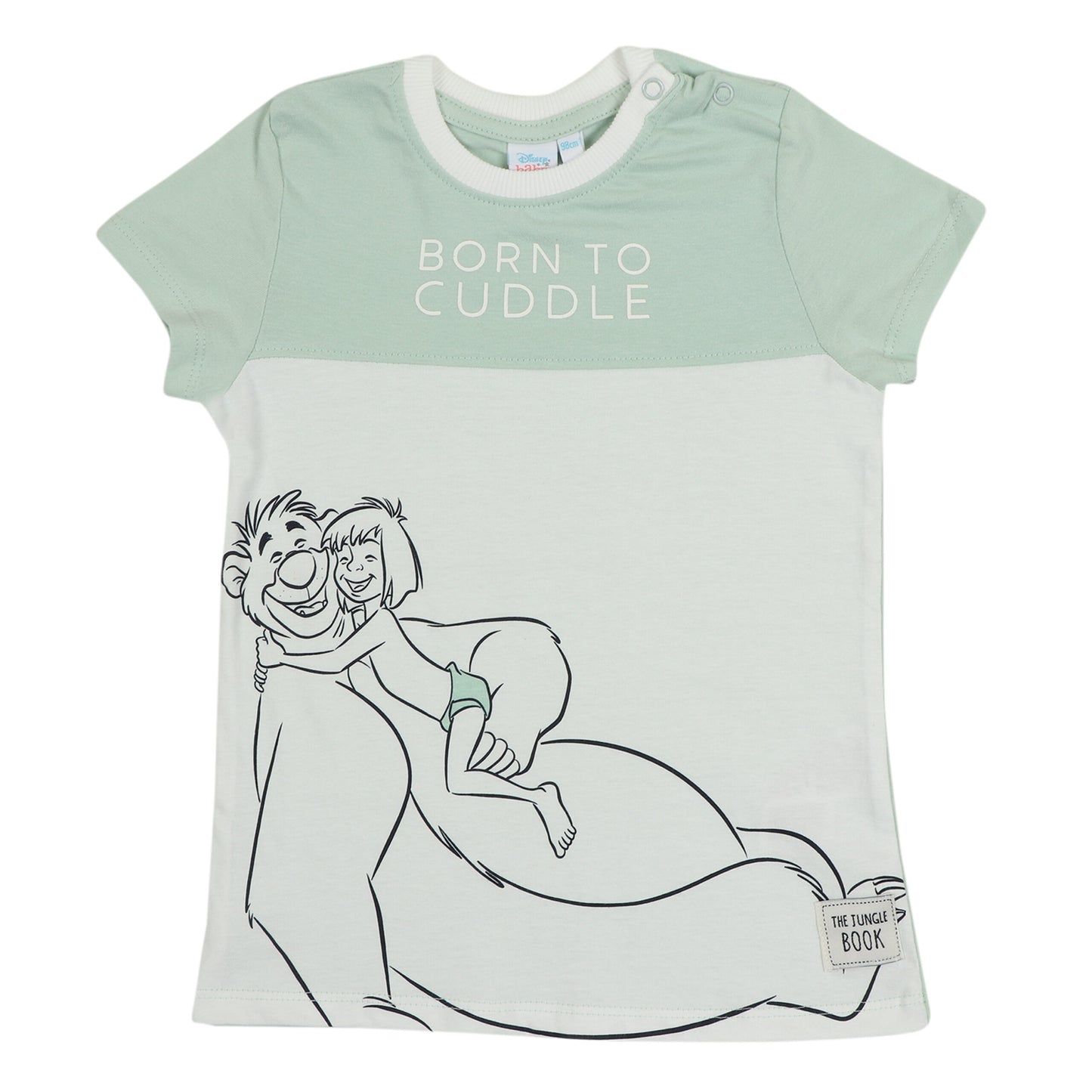 Disney Born To Cuddle Mowgli And Bear Mint Green T Shirt