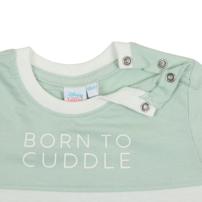 Disney Born To Cuddle Mowgli And Bear Mint Green T Shirt