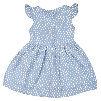 Polka Dot Print Princess Dress with Fly Sleeve Vintage And Party Wear