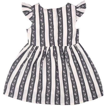 Fancy Print Princess Dress with Fly Sleeve Vintage And Party Wear