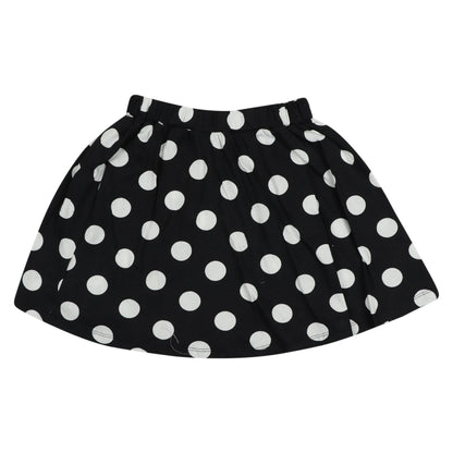 White Polka Dots Retro Look Girls Skirt
