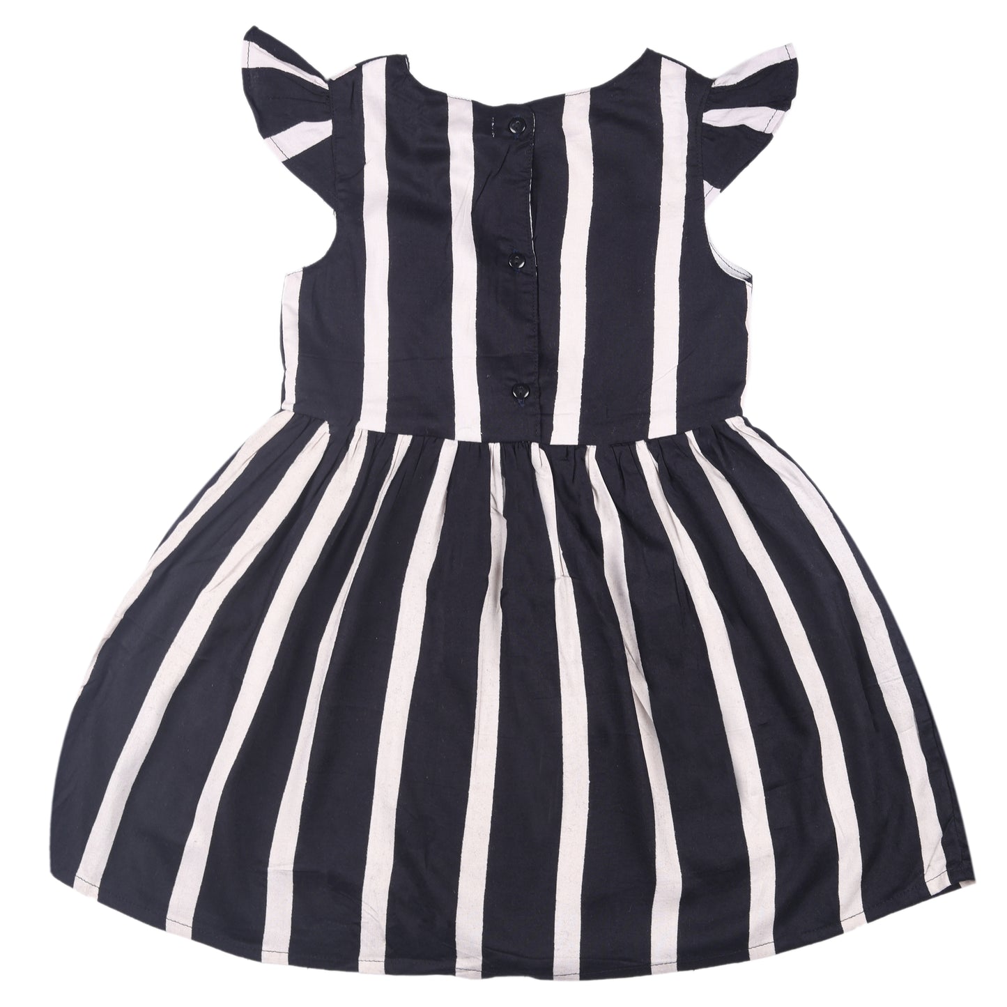 Stripe Print Princess Dress with Fly Sleeve Vintage And Party Wear