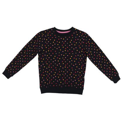 Redtag Colorful Polka Dots Girls Sweatshirt