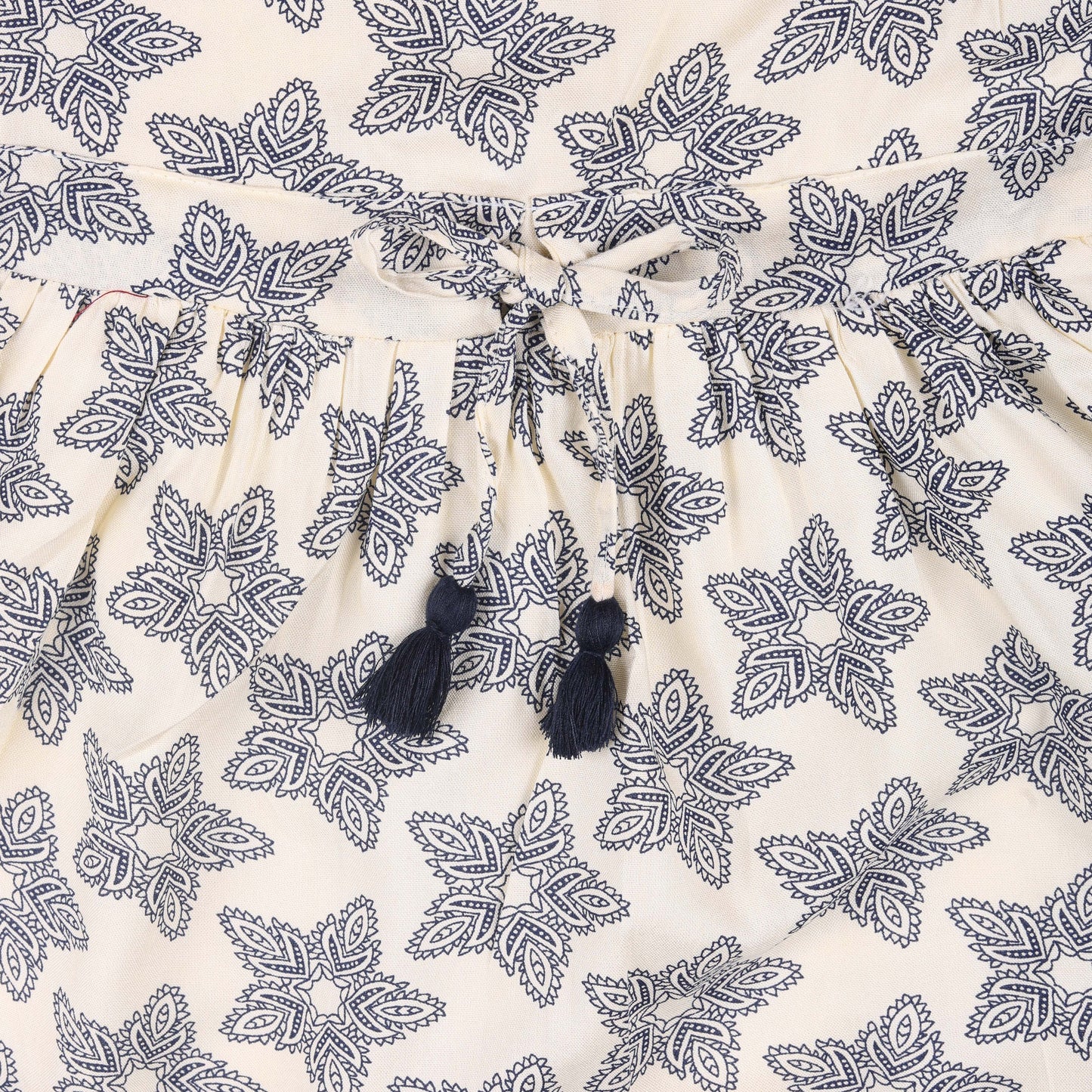 Abstract Print Princess Dress with Fly Sleeve Vintage And Party Wear