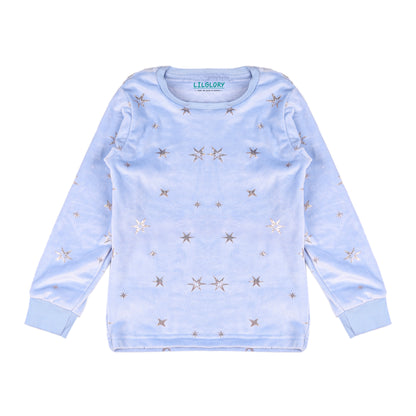 Frozen Velour Flexifit Night Suit Travelling Loungewear & Pyjama Set