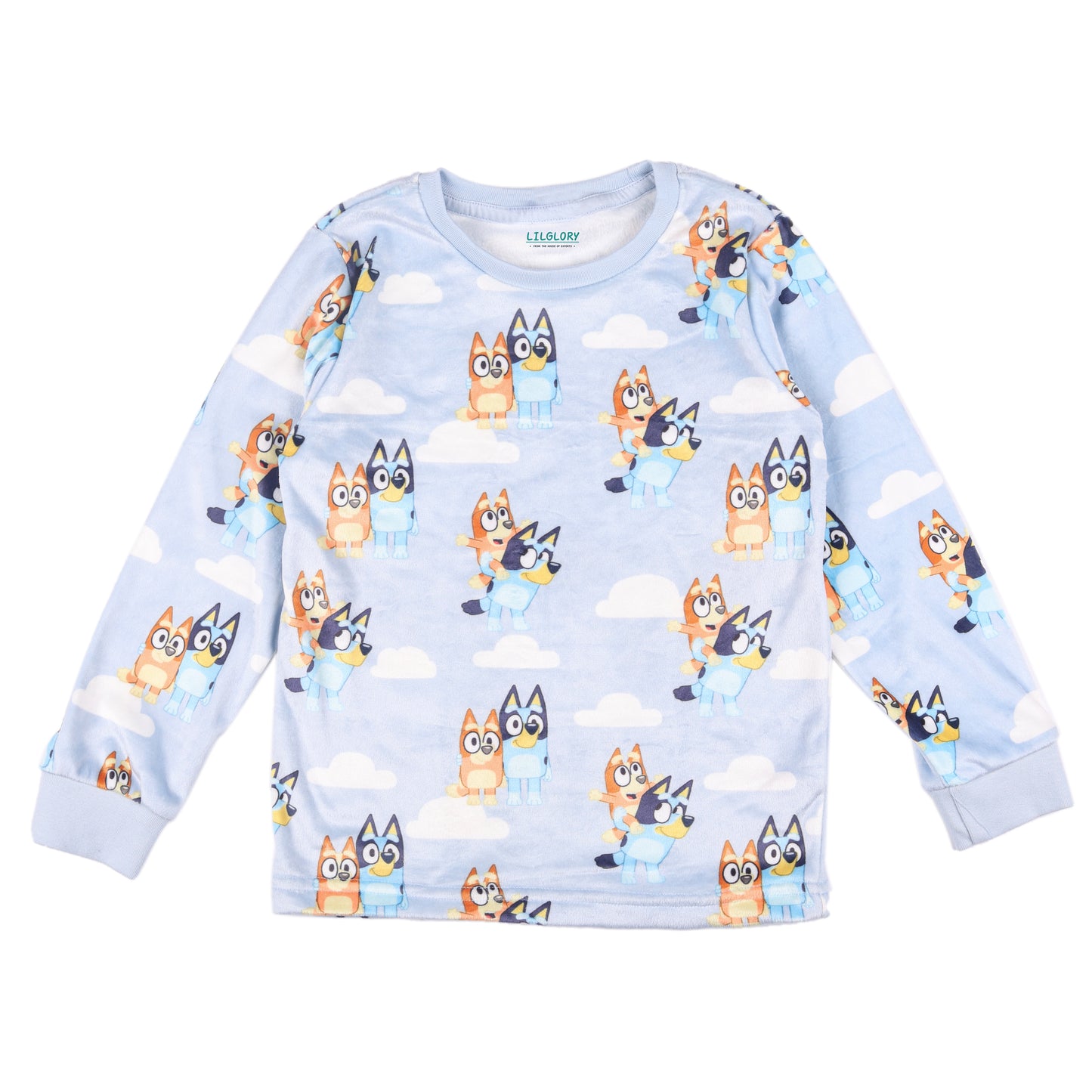 Bluey Velour Flexifit Night Suit Travelling Loungewear & Pyjama Set