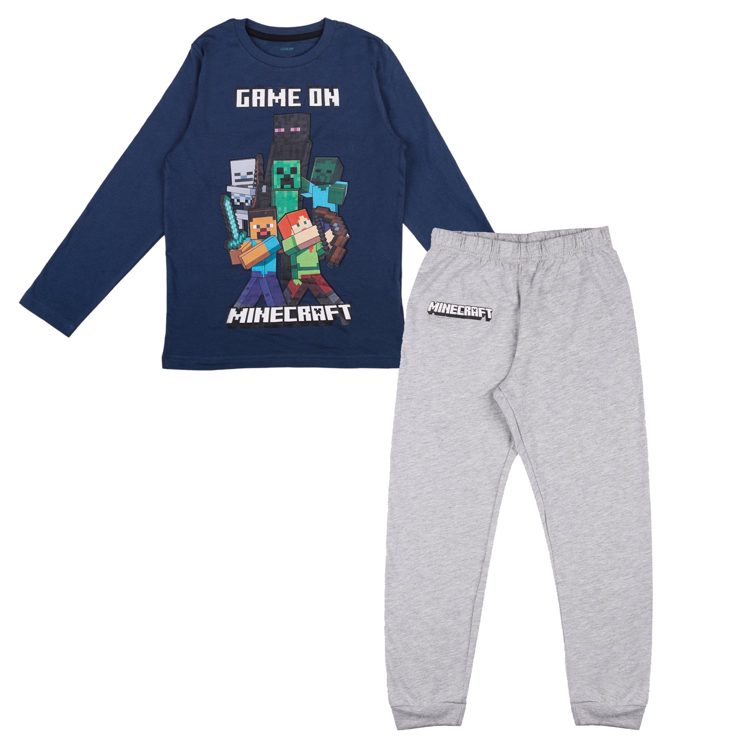 Game On Minecraft Unisex Night Suit Travelling Loungewear & Pyjama Set