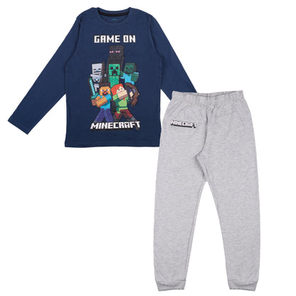 Game On Minecraft Unisex Night Suit Travelling Loungewear & Pyjama Set