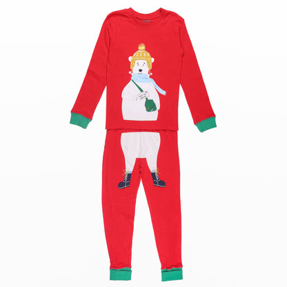 Santa Claus North Pole Christmas Bear Boys Night Suit Travelling Loungewear & Pyjama Set