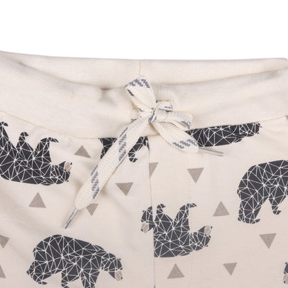 Bear In Jungle Baby Unisex Knitted Travelling Warmer And Loungewear Set with Belly Pocket