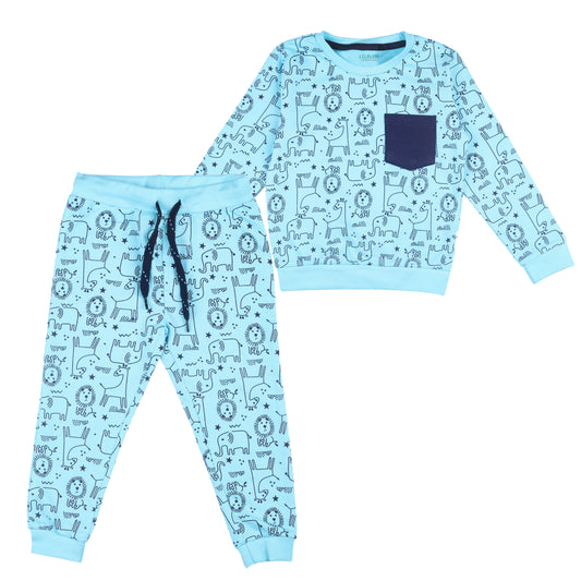 Animal Kingdom Baby Unisex Knitted Travelling Warmer And Loungewear Set