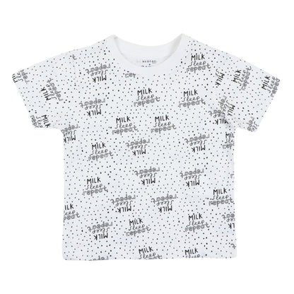 Redtag Milk Sleep Repeat Boys T Shirt