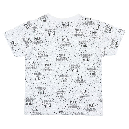 Redtag Milk Sleep Repeat Boys T Shirt