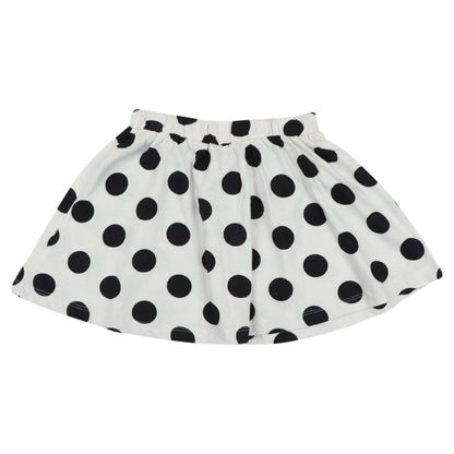 Black Polka Dots Retro Look Girls Skirt